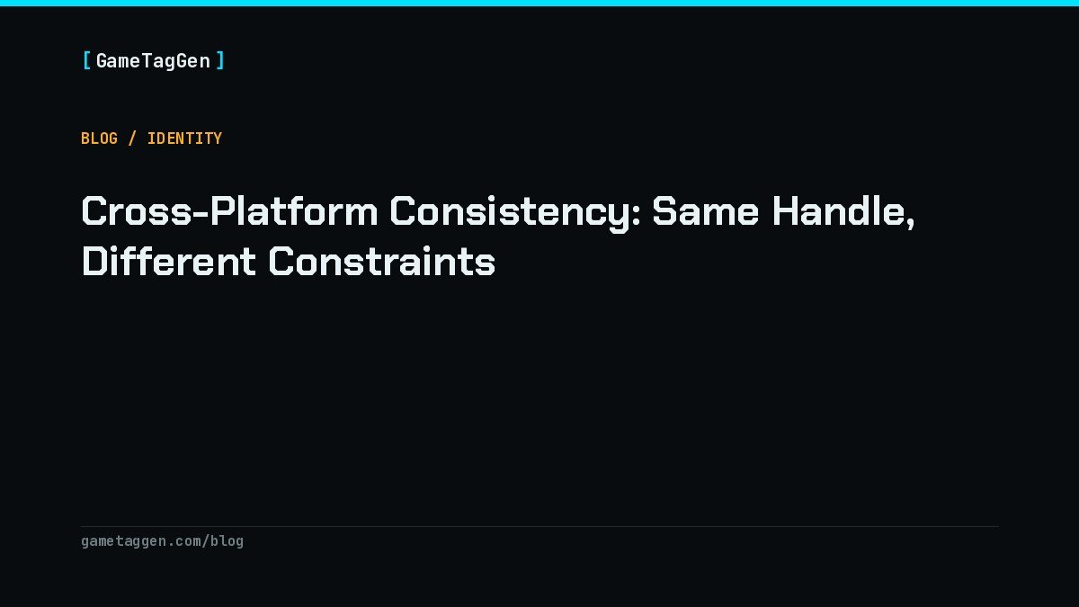 Cross-Platform Consistency: Same Handle, Different Constraints