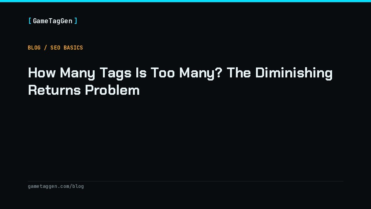How Many Tags Is Too Many? The Diminishing Returns Problem