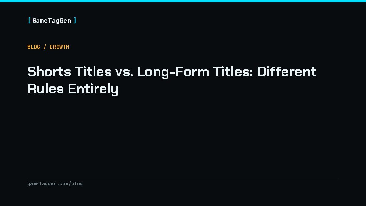 Shorts Titles vs. Long-Form Titles: Different Rules Entirely