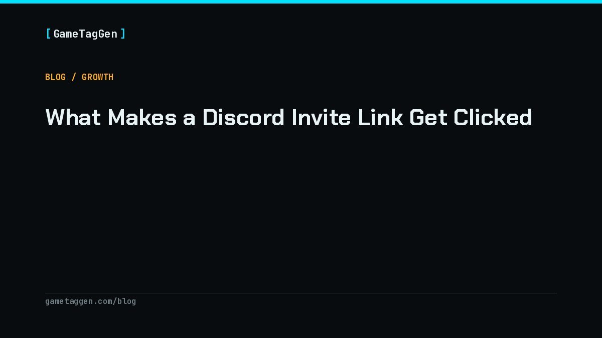 What Makes a Discord Invite Link Get Clicked